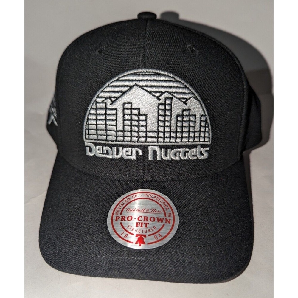 Denver Nuggets Mitchell & Ness HWC Panda Pro Black 25th Anniv Snapback Hat New